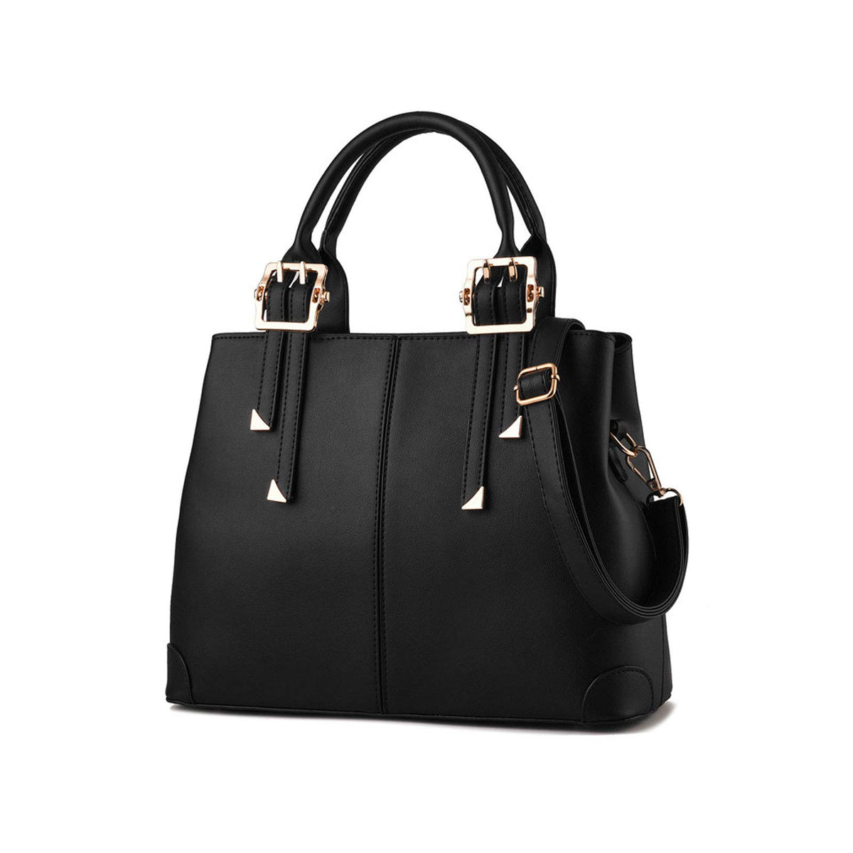 NICOLE&DORIS Women Handbag Fashion Style Handbag Casual Shoulder Bag Cross-Body Work Bag Purse for Ladies Black