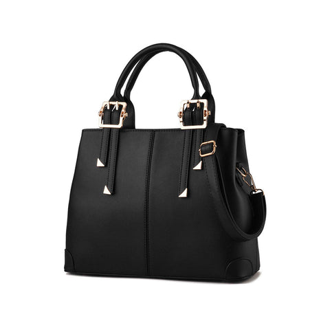 NICOLE&DORIS Women Handbag Fashion Style Handbag Casual Shoulder Bag Cross-Body Work Bag Purse for Ladies Black