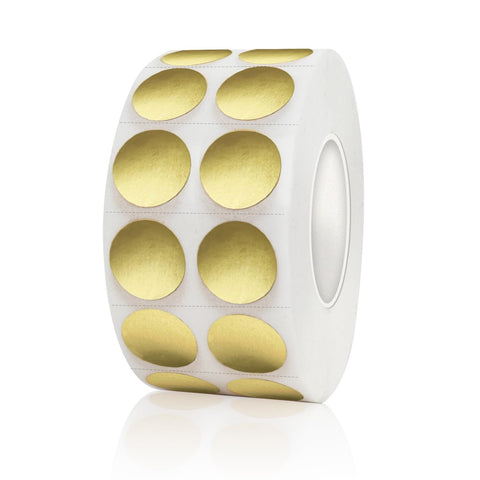 Yeachlaing 2000 Pieces 0.5 Inch Round Color Coding Labels,Circle Dot Stickers Used for Classroom Office and More,with Perforation Line (1 ROLL,Gold)