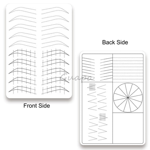 Rasmet White Double Side Use Microblading Practice Skin Permanent Makeup Brows Practice Latex Ombre Brows Practice Pad for Outline and Shading Techniques (3PCS)