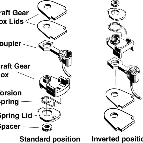 HO Body Mounted Coupler, 9/32" Overset (2pr)