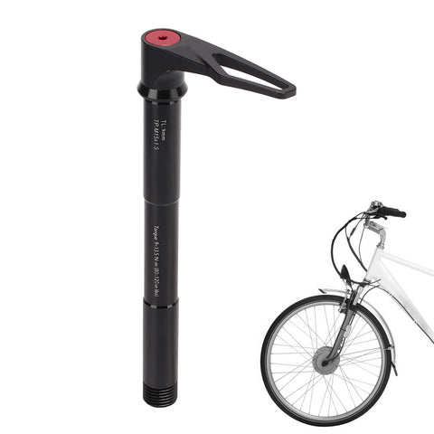 Bike Thru Axle Quick Release Skewer, Bike Front Hub Tube, Quick Release Skewers, Lightweight Aluminum Front Fork Skewer, Black(158mm)