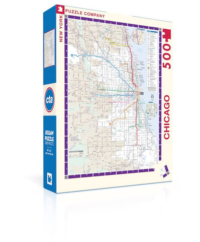 New York Puzzle Company - Transit Maps Chicago Transit Map - 500 Piece Jigsaw Puzzle