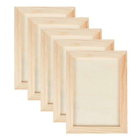 OLYCRAFT 10pcs Wood Canvas Boards 14x19cm Unfinished Wood Painting Board Canvases 8mm Thick Wooden Paint Pouring Panel Boards wood Canvas for Painting Clay Crafting Art and Crafts