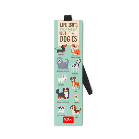 Legami Milano SE0236 - Bookmark with Elastic - Life Isn't Perfect but My Dog is
