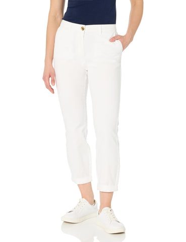 Nautica Women's Montauk Chino Pants, Bright White