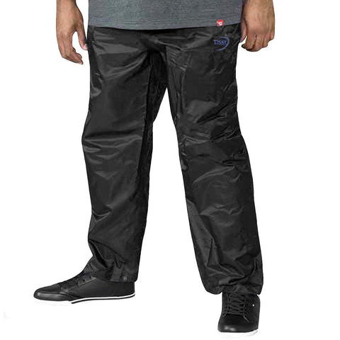 D555 Duke Mens Elba Big Tall Packaway Waterproof Trousers - Black - 8XL