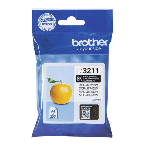 Brother LC3211BK - Black - original - ink cartridge - for Brother DCP-J572, DCP-J772, DCP-J774, MFC-J890, MFC-J895
