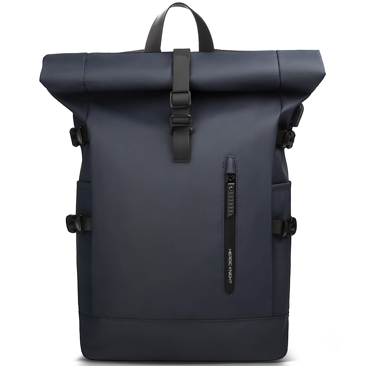 Roll Top Laptop Backpack for Men Women, Expandable Casual Daypack for 15.6 Inch Macbook Water-Resistant Commuter Laptop Rucksack Large Capacity Adjustable 18-27L for Work Business College-blue