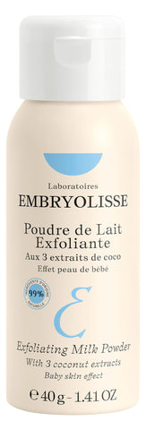 Embryolisse Exfoliating Face Scrub Powder - Facial Cleanser that Exfoliates, Tones and Softens the Skin - With Coconut & Milk Powder - for All Skin Types, Even Sensitive, 1.41 Oz