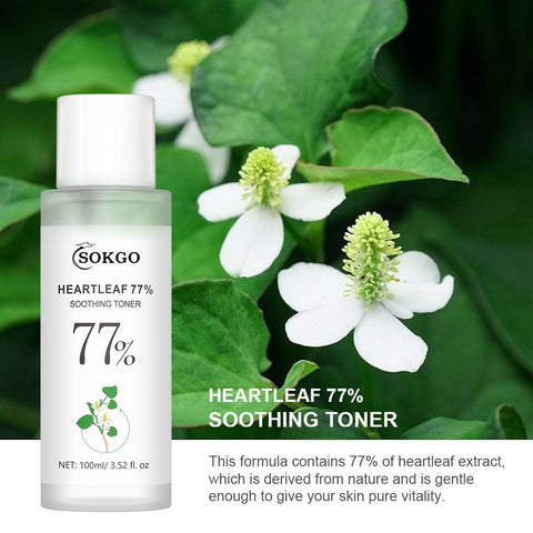 Heartleaf 77% Soothing Toner with HOUTTUYNIA CORDATA Extract for Deep Moisture Balance and Soothing, Facial Care for Sensitive Dry Oily Skin