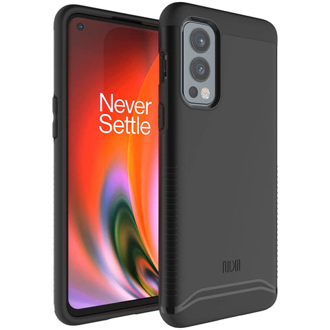 TUDIA DualShield Designed for OnePlus Nord 2 5G Case, [Merge] Military Grade Shockproof Dual Layer Slim Heavy Duty Protective Case for Nord 2 Cover 5G - Matte Black