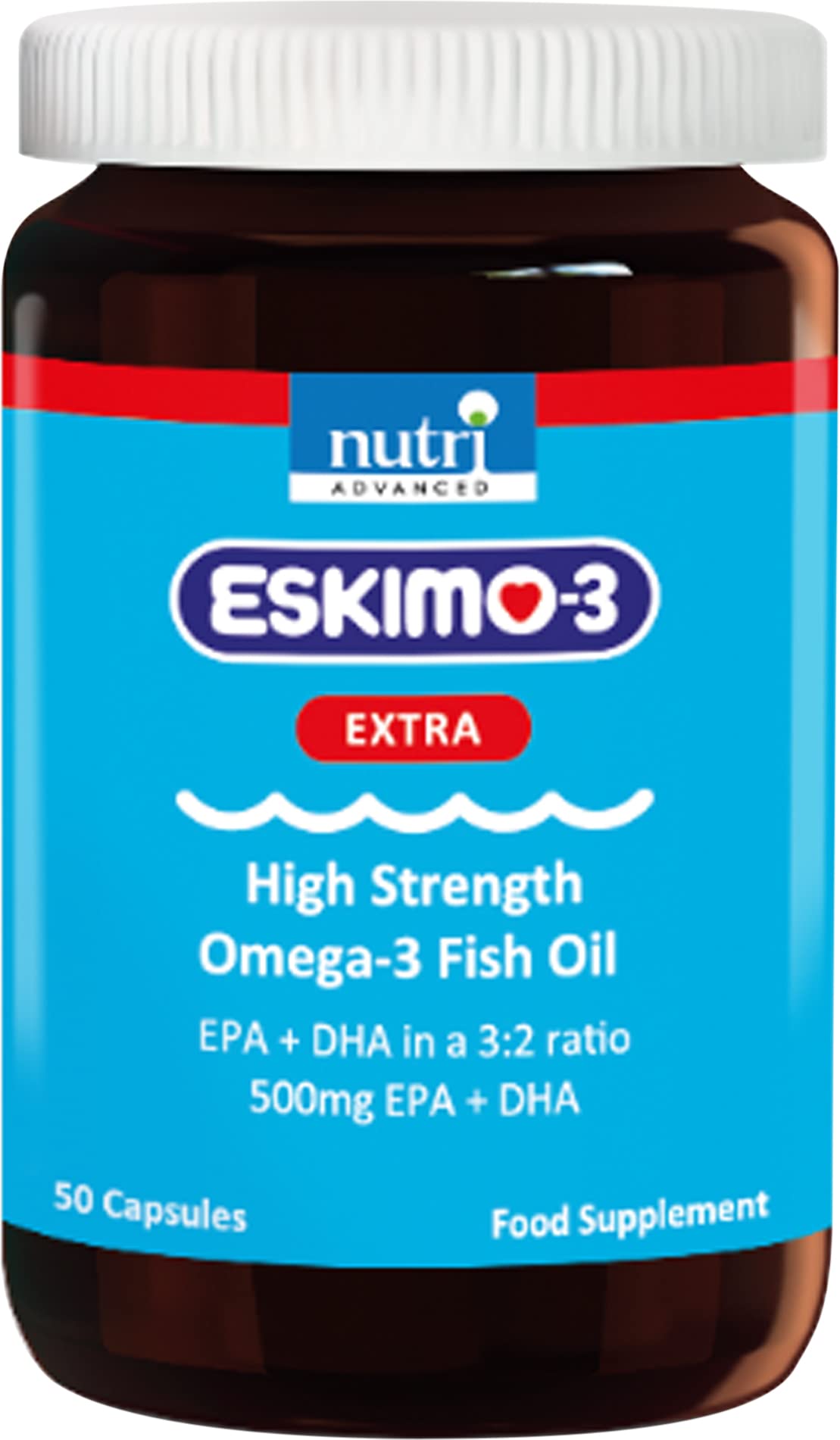 Eskimo-3 Extra High Strength Fish Oil - Nutri Advanced - 50 Capsules