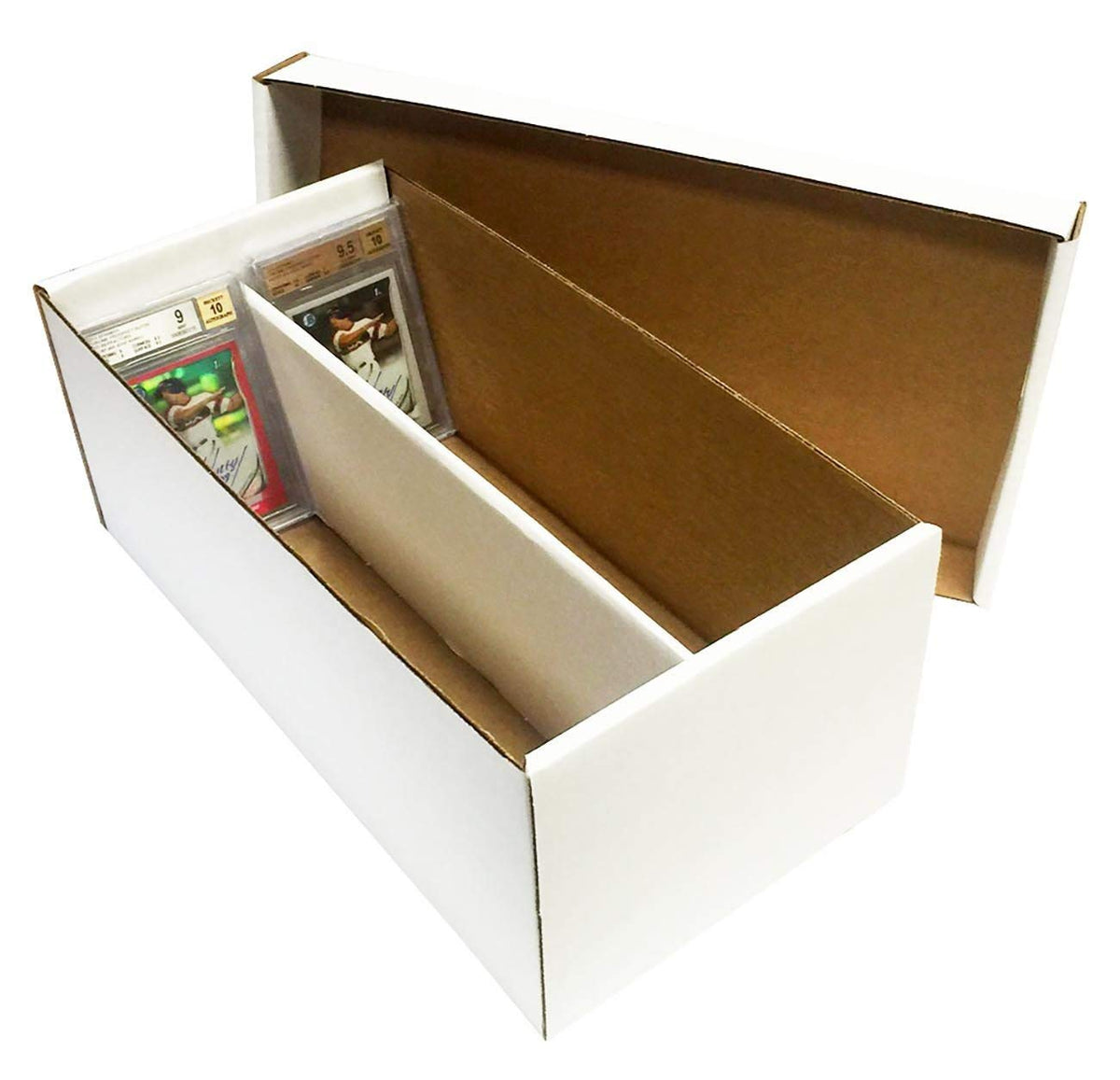 (10) Graded Shoe 2-Row Cardboard Storage Boxes - Baseball, Football, Basketball, Hockey, Nascar, Sportscards, Gaming & Trading Cards Collecting Supplies by MAX PRO - GSB