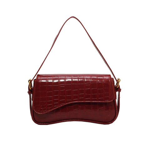 Women's Crescent Shoulder Bags Retro Y2k 90s Hobo Handbags,PU Leather Handle Underarm Clutch Purses,Cherry Red Shoulder Bags, New-red