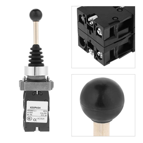 Walfront 1pc 4 Position Rocker Toggle Joystick Controllers Spring Return Switch 4 Position Joy Stick Control Replacement, Switching Power Supply