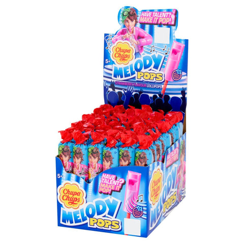 Chupa Chups Melody Pop Lollipops, Strawberry Flavoured & Musical Party Sweets - 48 Lollies