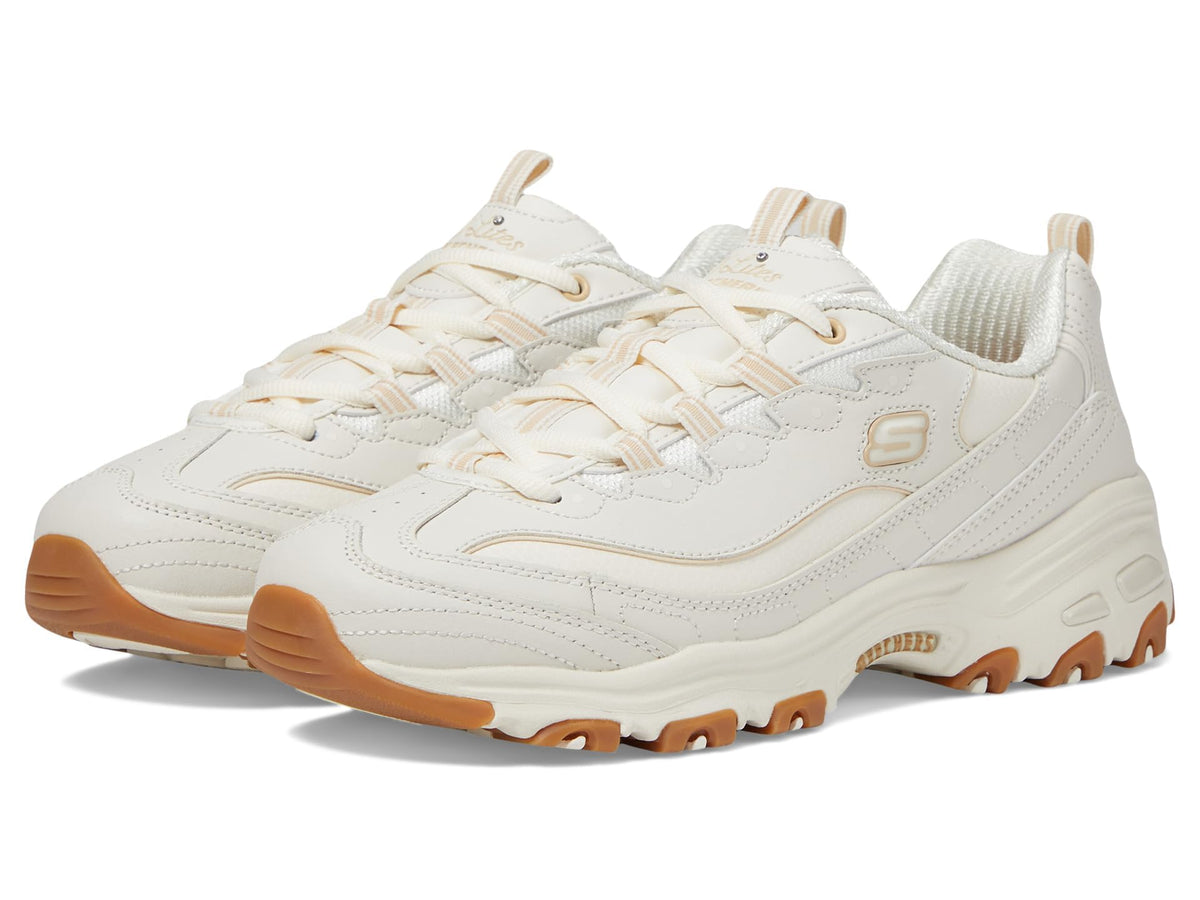 Skechers Women's D'Lites Good Neutral Sneaker, Off White, 9.5