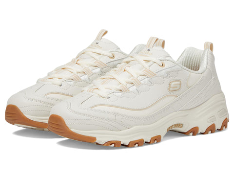 Skechers Women's D'Lites Good Neutral Sneaker, Off White, 9.5
