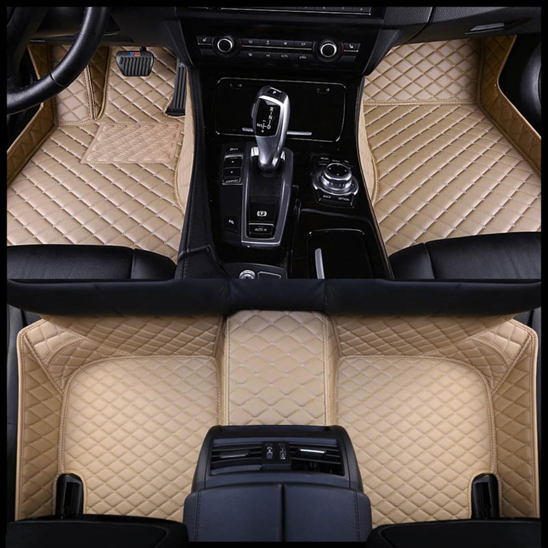 ORBHES Car Floor Mats,Compatible with Toyota Land Cruiser 7seats 2017-2022,Full-coverage protective non-slip floor mats,A-beige