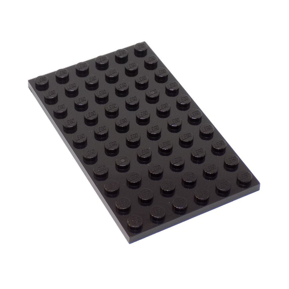 LEGO Parts and Pieces: Black 6x10 (1.8"x3.0") Plate x4