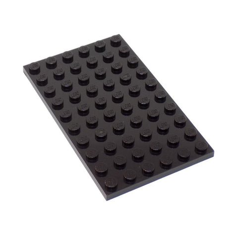 LEGO Parts and Pieces: Black 6x10 (1.8"x3.0") Plate x4