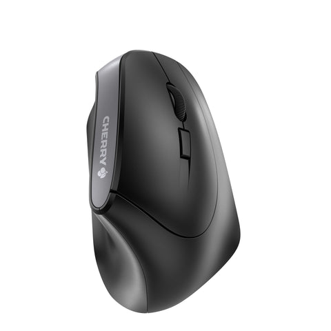 CHERRY MW 4500, Wireless Mouse, Ergonomic Right-Handed Mouse in 45Â° Design, 6 Keys and Scroll Wheel, Precise Sensor with 3-Stage Adjustable Resolution, Black