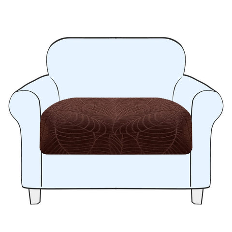 SHUOJIA Sofa Seat Cushion Cover, Stretch Sofa Seat Cover, Cushion Covers Non-slip, Slipcover Cover for Sofa Seat Cushions,Seat Couch Cover for Pets & Kids (Brown,1-Seater)
