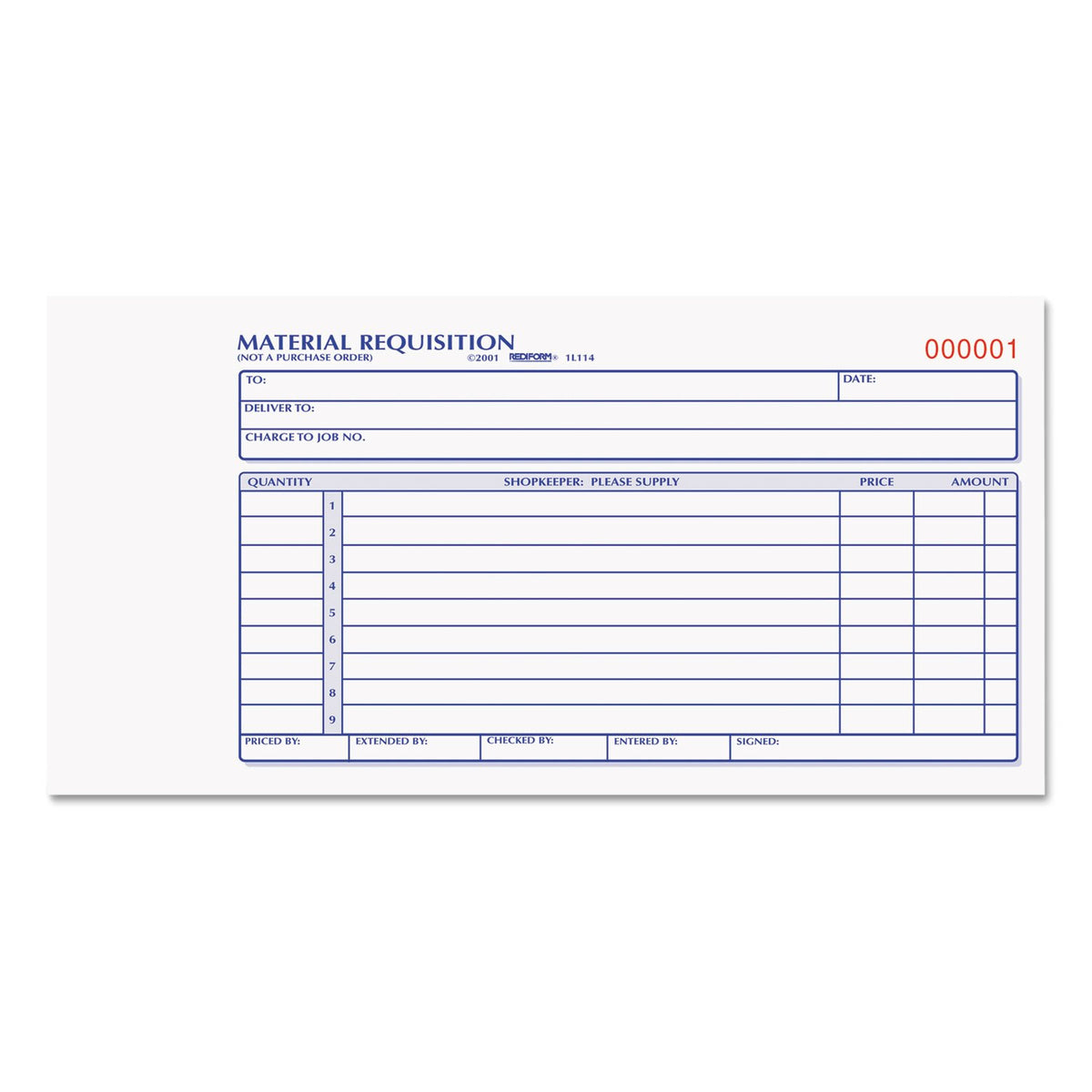 RediformÂ® Material Requisition Book by Rediform