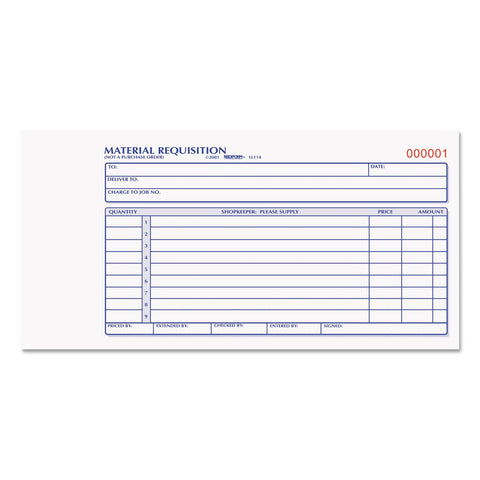 RediformÂ® Material Requisition Book by Rediform