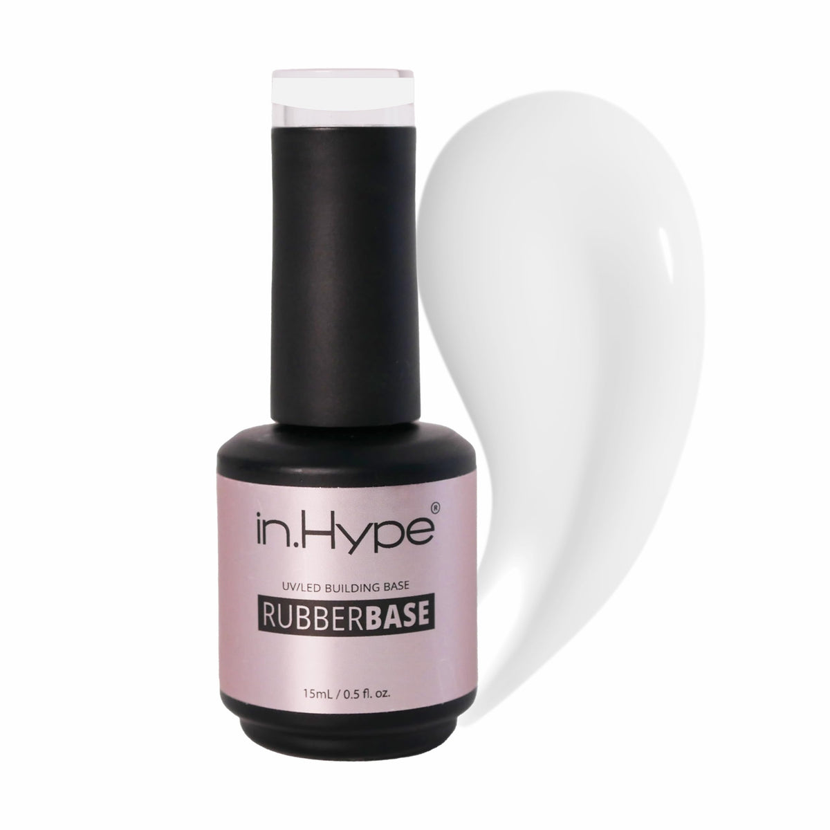 N.HYPE Rubber Base Coat. Pro Cover UV/LED Curable. Correcting Coating. Soak Off (Milky White)