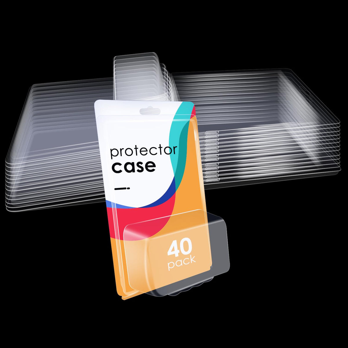 JEYUEHZH 40 Pack Clear Protector Cases, Model Car Clamshell Cases Compatible with Hot Wheels, Hard Plastic Protective Case for Display Storage, 7.5x5x2 Inch