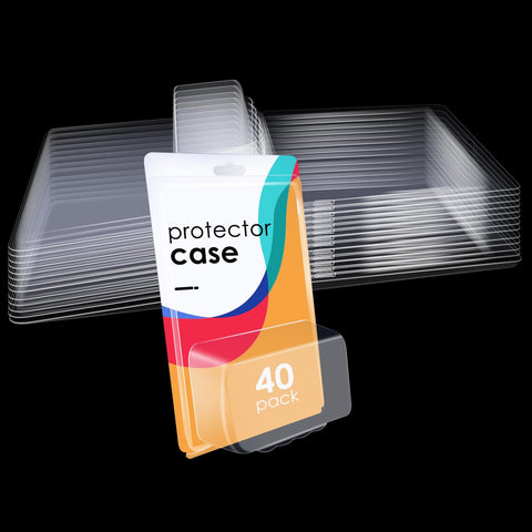 JEYUEHZH 40 Pack Clear Protector Cases, Model Car Clamshell Cases Compatible with Hot Wheels, Hard Plastic Protective Case for Display Storage, 7.5x5x2 Inch