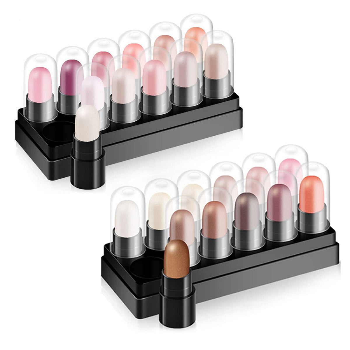 Joyeee Eyeshadow Sticks Set 24 Colours/Set, Multichrome Pearly Eyeshadow Pen Glitter Eyeshadow Crayon Shimmer Eyeshadow Eye Brightener Stick, Waterproof&Long Lasting, Eyes Makeup Gift for Women Girls