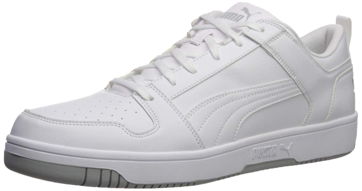 PUMA Unisex-Adult Rebound Layup LO Sneaker, White-High Rise, 12 M US