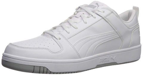 PUMA Unisex-Adult Rebound Layup LO Sneaker, White-High Rise, 12 M US