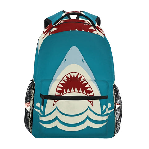 senya School Backpack Shark Tooth Jaws Teens Girls Boys Schoolbag Travel Bag