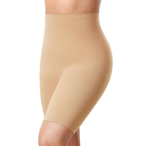Delimira Women's Tummy Control Body Shaper Shapewear Plus Size High Waist Thigh Slimmer Control Knickers Butt Lifter Seamless Shorts Boyshorts Taupe 12
