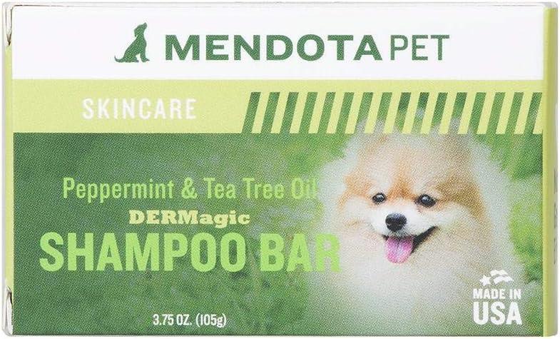 DERMagic Peppermint/Tea Tree Oil Shampoo Bar, 3.75 oz, Certi