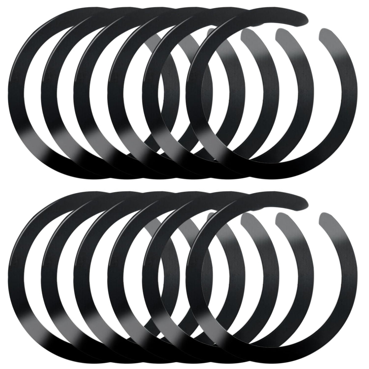 12 Pcs Universal Metal Ring Sticker Compatible with MagSafe Magnetic Wireless Charging iPhone 13 12 Pro Mini Max Galaxy, Ultra Thin Notched and Round Ring Car Charger Conversion Kit