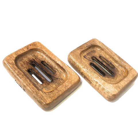 Grab It® Mango Wooden Handmade Soap Dish | Soap Case Holder for Shower Bathroom and Kitchen