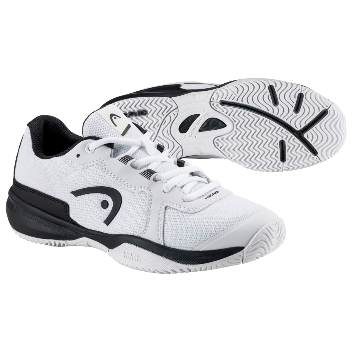 HEAD Sprint Sneaker, White/Black, 2 US Unisex Big Kid