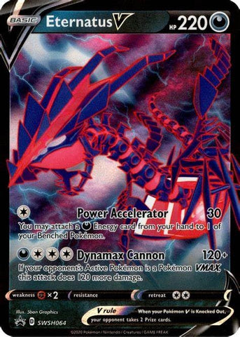 Pokemon - Eternatus V - SWSH064 - Sword & Shield Black Star Promo - Single Card