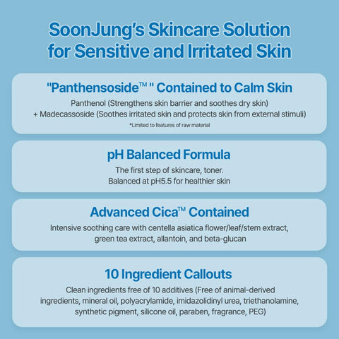 ETUDE SoonJung Cica Calming Ampoule Essence 50ml(1.69fl.oz) | Intensive Hydrating & Soothing Ampoule Essence for Sensitive Skin | Korean Skin Care