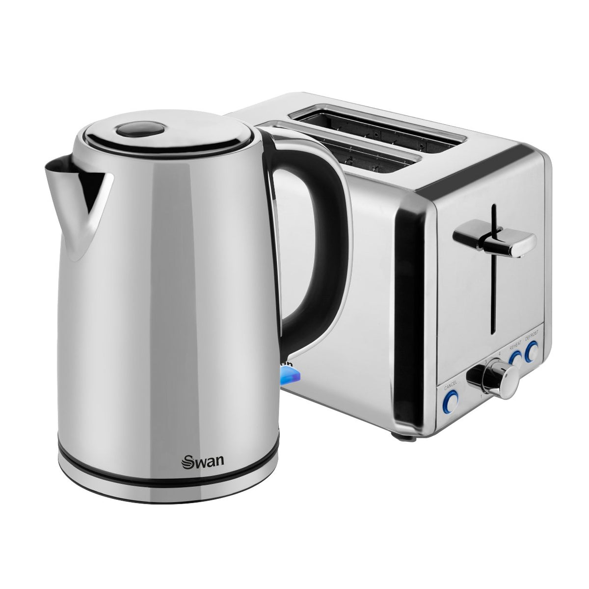 Swan STP2080N Classic Kitchen Bundle with Stainless Steel Jug Kettle and 2 Slice Toaster