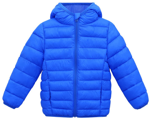 Autumn Winter New Baby Boys Girls Simple Solid Color Fashion Down Jacket Coat Outwear 6-7 Years Blue