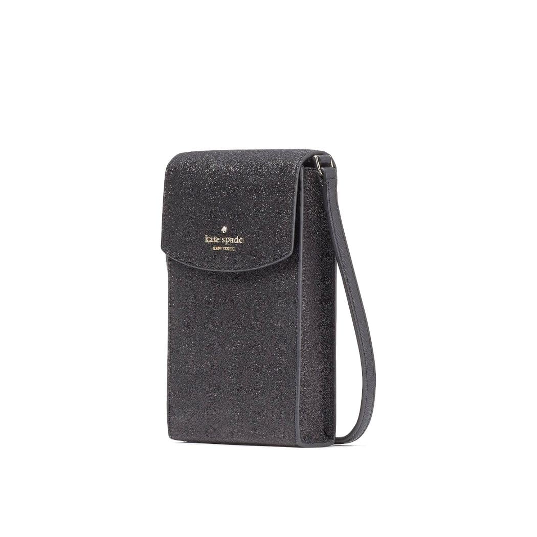 kate spade crossbody purse for women Staci phone crossbody (Glimmer black), Glimmer Black