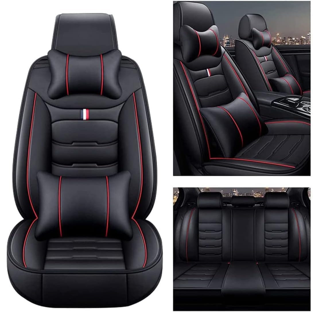 GLYLF Car Seat Covers,Compatible with Ford Explorer, Car Seat Cushion,5-black-red