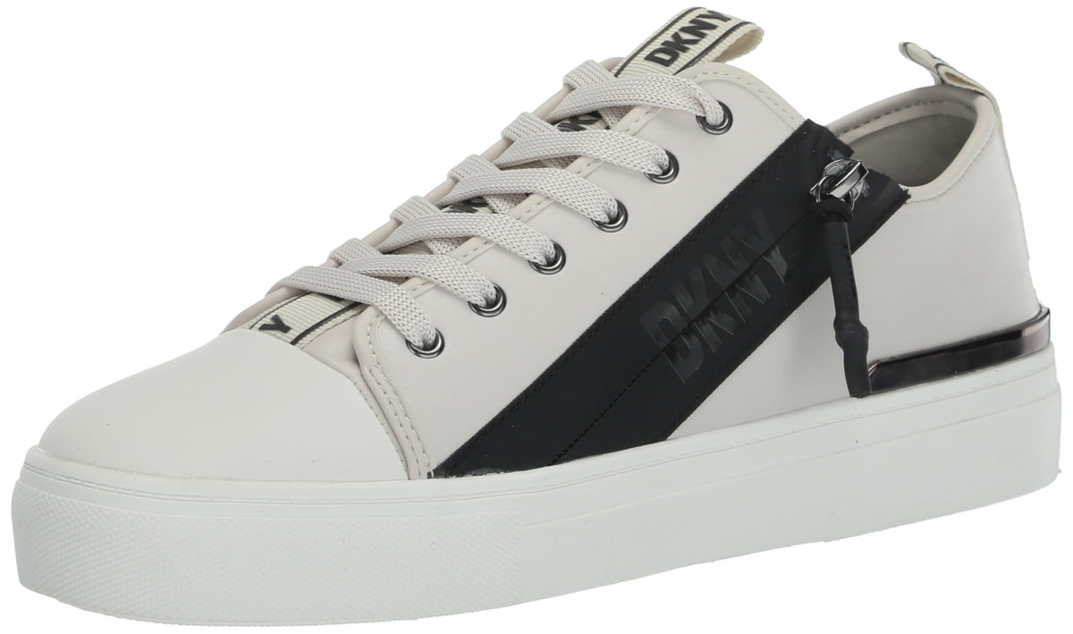 DKNY Women's Chaney-Lace Up Sneaker, Pebble, 8