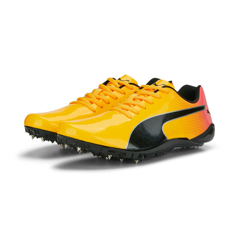 PUMA Men's Running Track and Field Shoe, Sun Stream Sunset Glow Black, 10.5